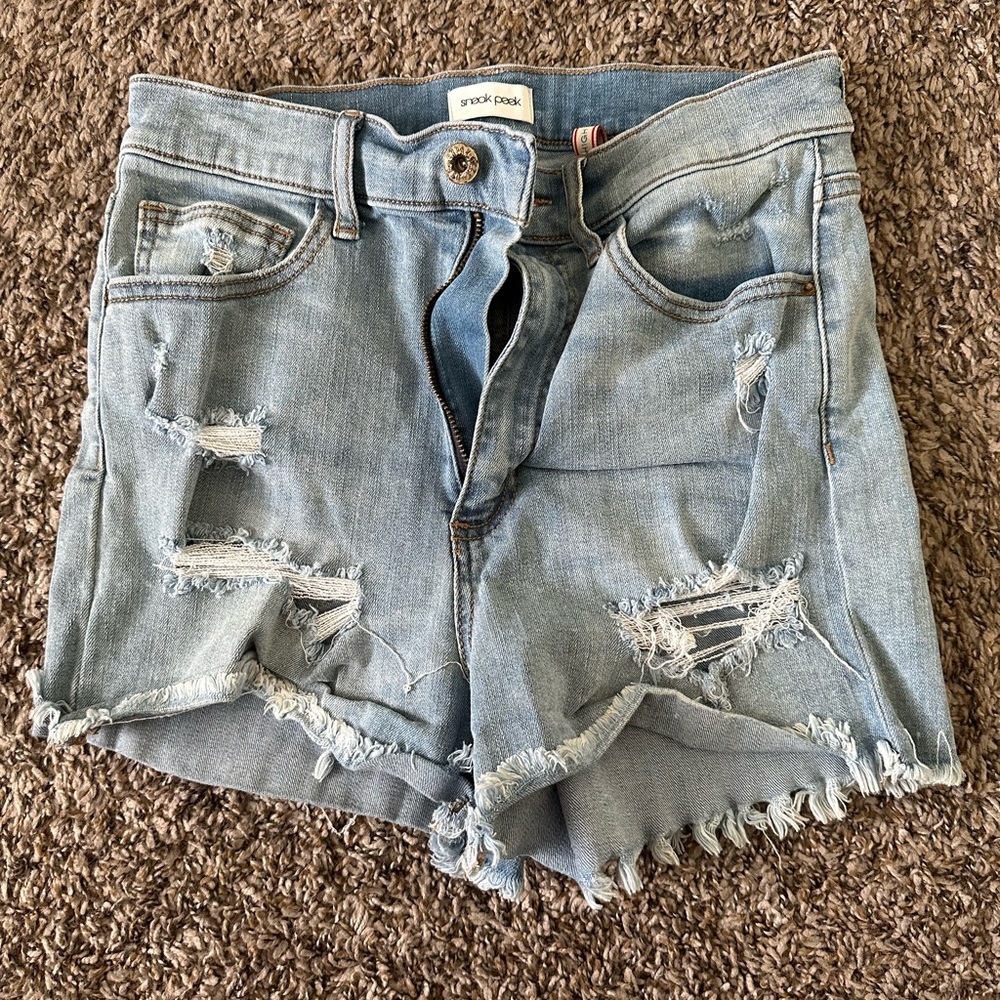 Cheeky denim shorts